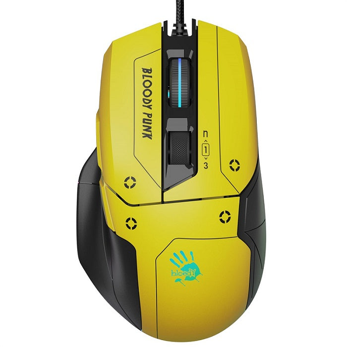 A4tech Bloody W70 Max RGB Gaming Mouse - Punk Yellow