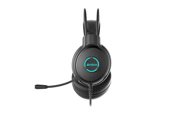 A4tech FH300U Neon Illuminate USB Stereo Headset - Black