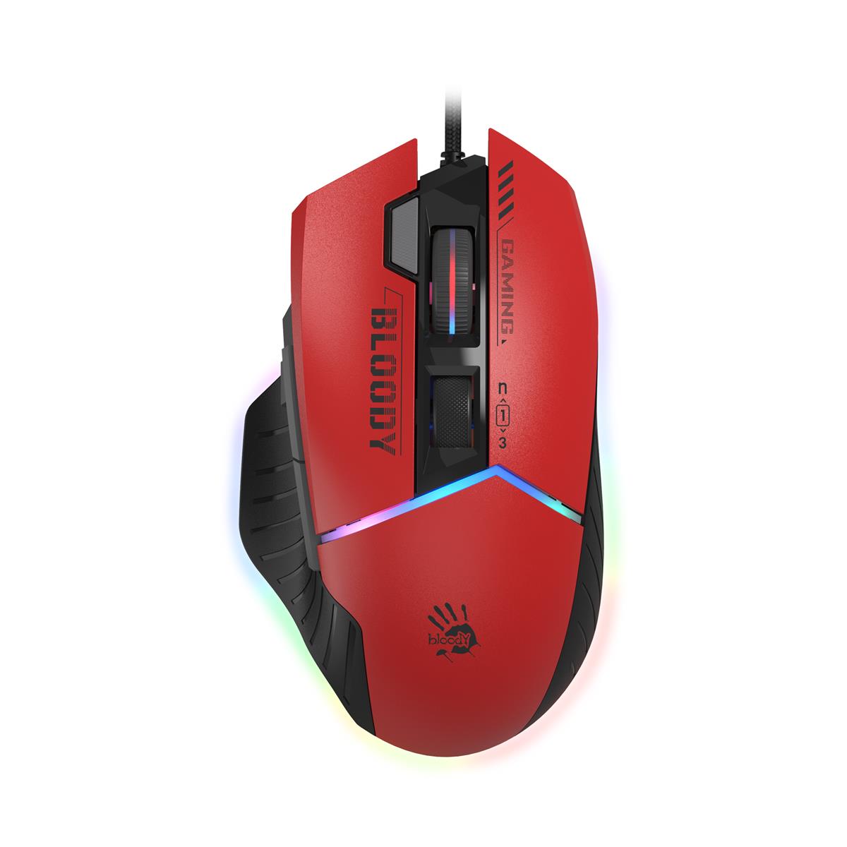 A4tech W95 Max Extra Fire Gaming Mouse - Sports Red