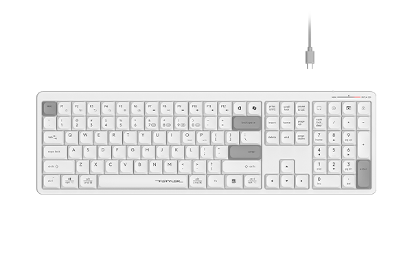 Buy A4tech FBX55C Bluetooth & 2.4G Wireless Keyboard White Vmart in Pakistan