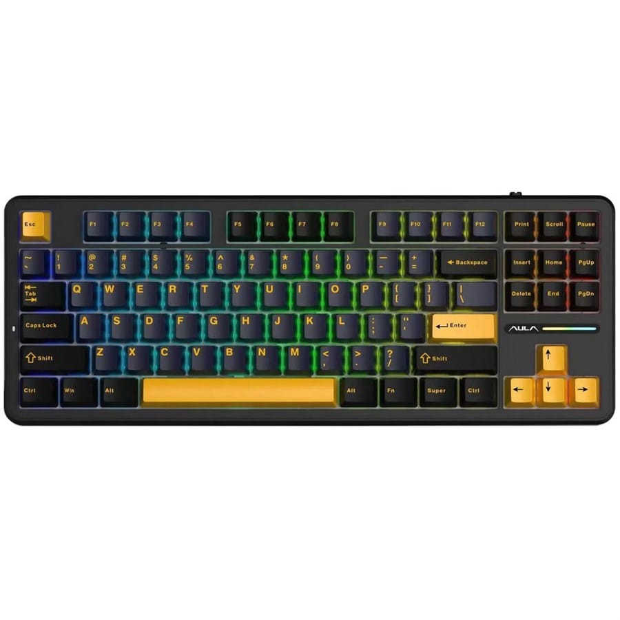 Buy AULA F87 Wireless Mechanical Keyboard Graywood Switch from Vmart in Pakistan