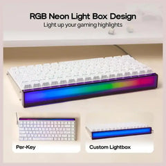 AULA Hero 84 HE 75% Wired Magnetic Gaming Keyboard White Contour Black King Switch
