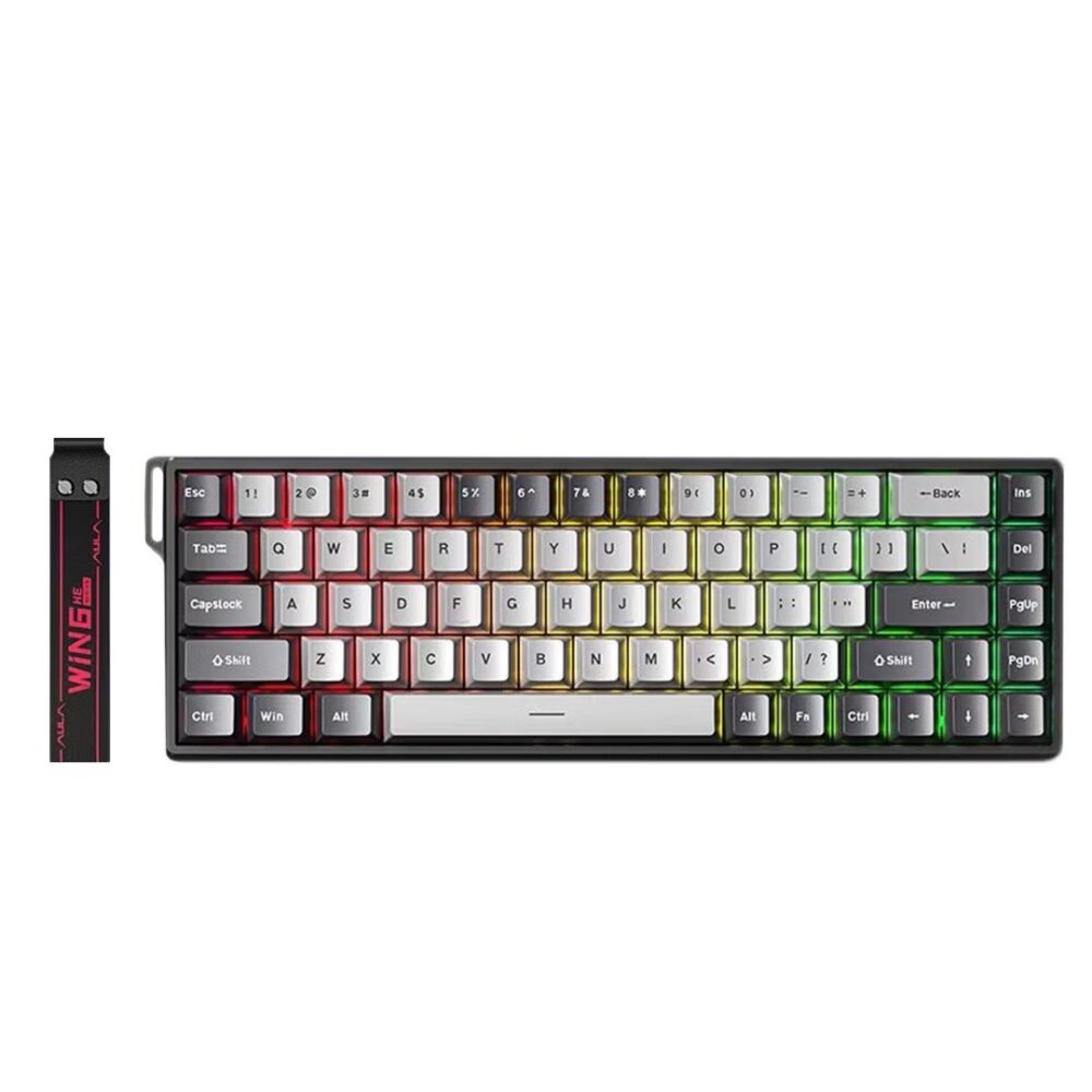 Buy AULA Win68 HE Pro 60% Wired Magnetic RGB Gaming Keyboard Meteor Magnetic Switch Light Grey+Dark Grey Vmart in Pakistan