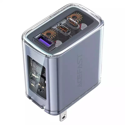Buy Acefast A47 Fast Charge Wall Charger PD65W GaN (2xUSB-C+USB-A) US Mica Gray from Vmart in Pakistan