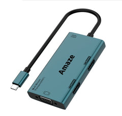 Amaze A324 Type C to Dual HDMI + VGA + Audio Hub