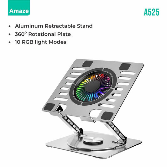 Buy Amaze A525 Laptop Aluminum Rotatable Cooling Stand from Vmart in Pakistan