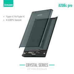 Buy Amaze A206C Pro Phantom Series Transparent 2.5" HDD Enclosure C TO C 6GBPS from Vmart in Pakistan