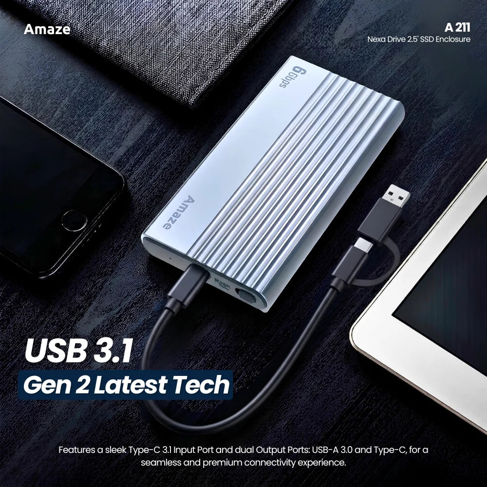 Buy Amaze A211 Nexa Drive 2.5' SSD Enclosure Case from Vmart in Pakistan