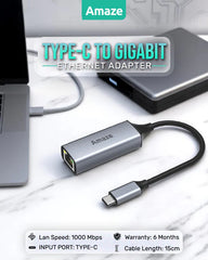 Buy Amaze A405s Type-C To Gigabit Ethernet Adapter from Vmart in Pakistan