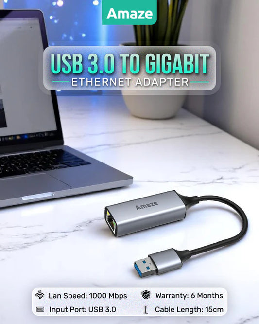 Buy Amaze A415s USB 3.0 To Gigabit Ethernet Adapter from Vmart in Pakistan