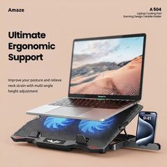 Buy Amaze A504 Dual Fan Laptop Cooling Pad from Vmart in Pakistan