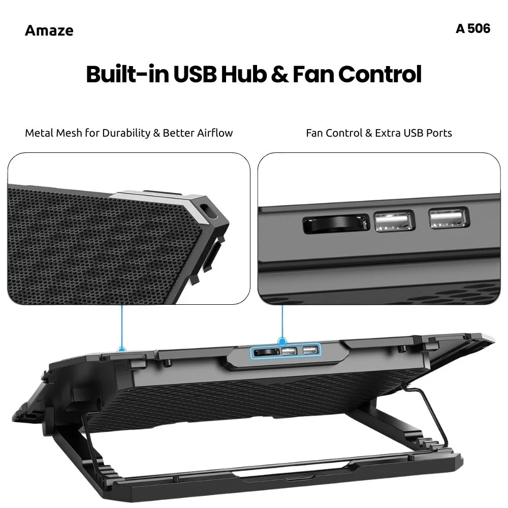 Buy Amaze A506 6 Fan Laptop Cooling Pad from Vmart in Pakistan