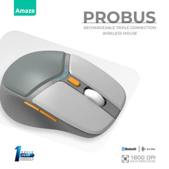 Buy Amaze A725 Probus Triple Connection Rechargeable Wireless Mouse Mouse from Vmart in Pakistan