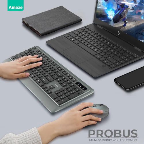 Buy Amaze A745 Probus Palm Comfort Wireless Keyboard & Mouse Combo from Vmart in Pakistan