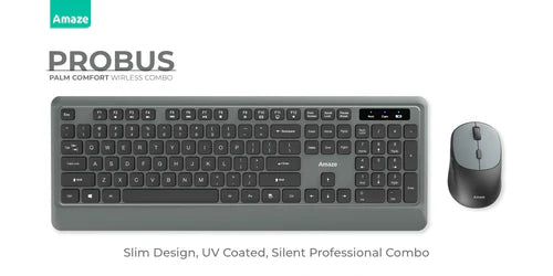 Buy Amaze A745 Probus Palm Comfort Wireless Keyboard & Mouse Combo from Vmart in Pakistan