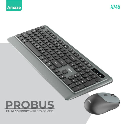 Buy Amaze A745 Probus Palm Comfort Wireless Keyboard & Mouse Combo from Vmart in Pakistan