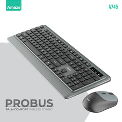 Buy Amaze A745 Probus Palm Comfort Wireless Keyboard & Mouse Combo from Vmart in Pakistan