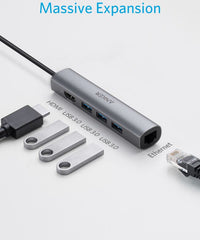 Anker 5 In 1 USB C Adapter With 4K USB To HDMI