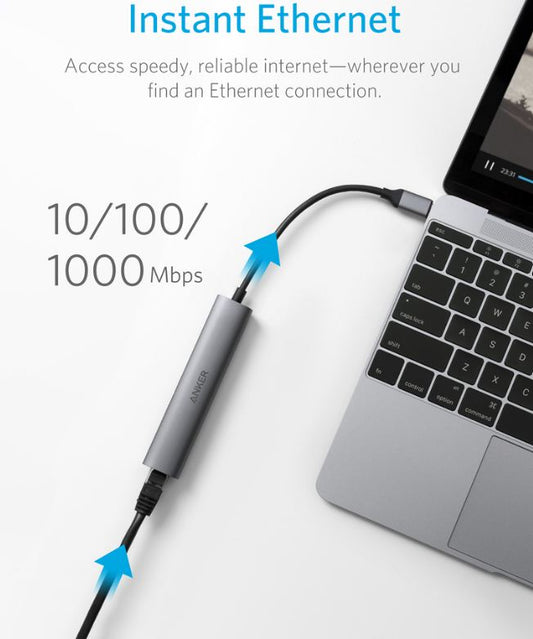 Buy Anker 5 In 1 USB C Adapter With 4K USB To HDMI from Vmart in Pakistan