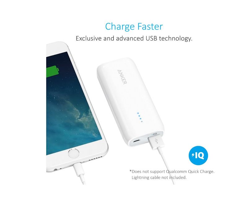 Anker Astro E1 5200mAh Portable Charger (White)