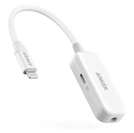 Anker Lightning &amp; 3.5mm Headphone Jack Charging Adapter White