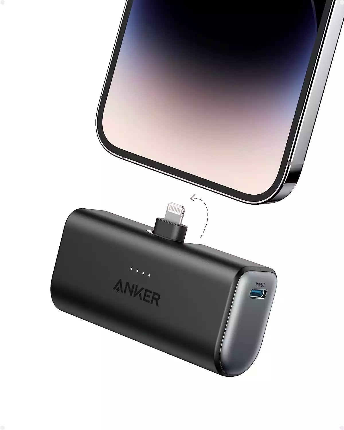 Anker Nano Power Bank (12W Built-In Lightning Connector) - Black