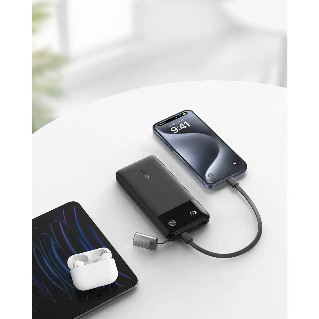 Anker Power Bank Powercore 10000mAh 22.5W Portable Charger with USB C Lanyard Cable