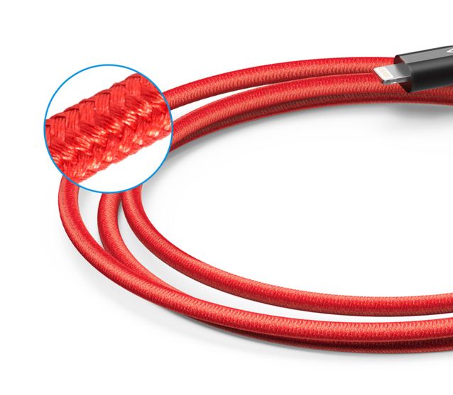 Anker PowerLine+ Lightning Cable 3ft - Red