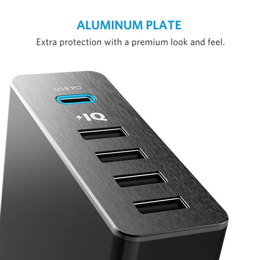 Buy Anker A2053J11 PowerPort+ 5 60W With USB Power Delivery - Black from Vmart in Pakistan
