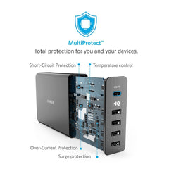 Buy Anker A2053J11 PowerPort+ 5 60W With USB Power Delivery - Black from Vmart in Pakistan
