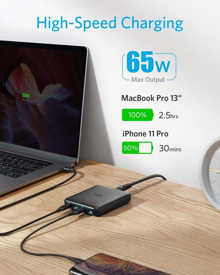 Anker PowerPort Atom III Slim (Four Ports) Charger Adapter