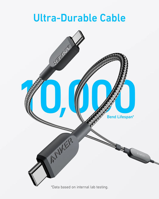 Buy Anker 140W 2-in-1 USB-C to USB-C Cable 1.2m Black from Vmart in Pakistan