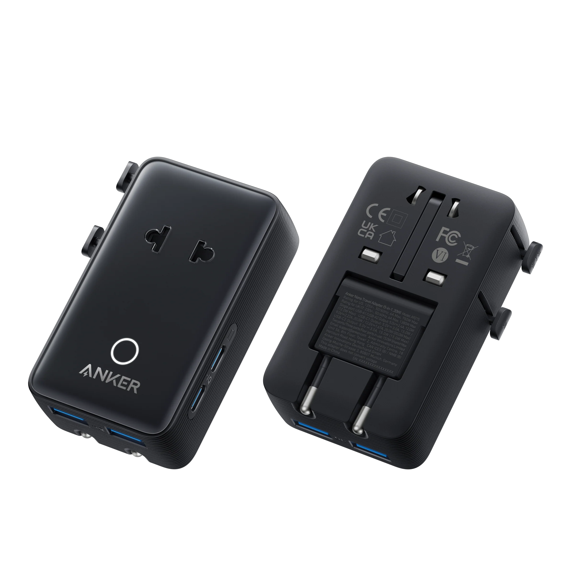 Buy Anker 5 in 1 20W Nano Travel Adapter Black from Vmart in Pakistan