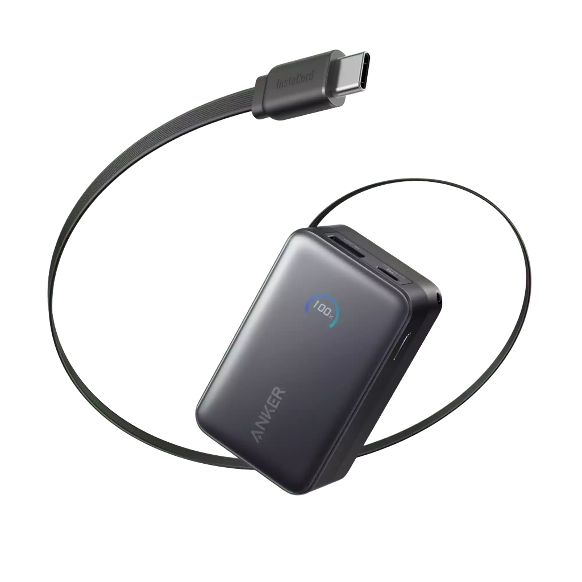 Buy Anker Nano Power Bank 10000mAh 45W Built-In Retractable USB-C Cable Black from Vmart in Pakistan