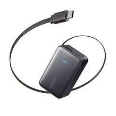 Buy Anker Nano Power Bank 10000mAh 45W Built-In Retractable USB-C Cable Black from Vmart in Pakistan