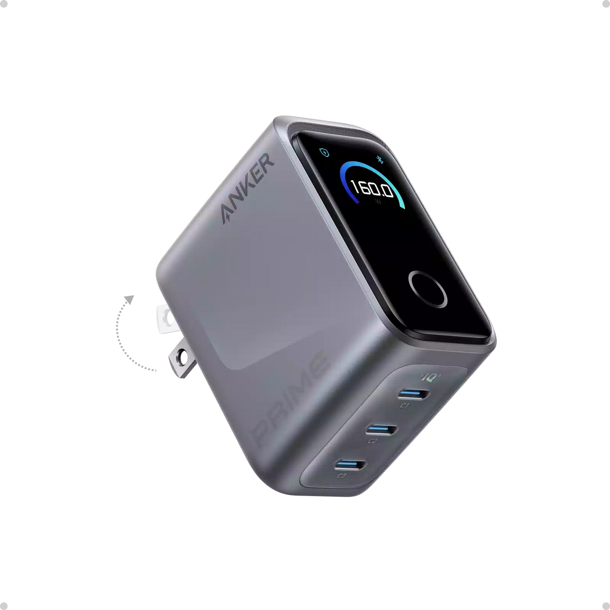 Buy Anker Prime Charger (160W, 3 Ports, Smart Display) Vmart in Pakistan