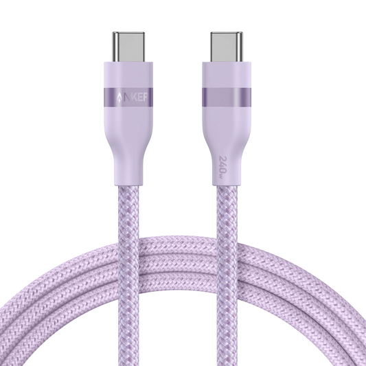 Buy Anker USB-C to USB-C Cable (240W Upcycled-Braided) 6ft Purple from Vmart in Pakistan