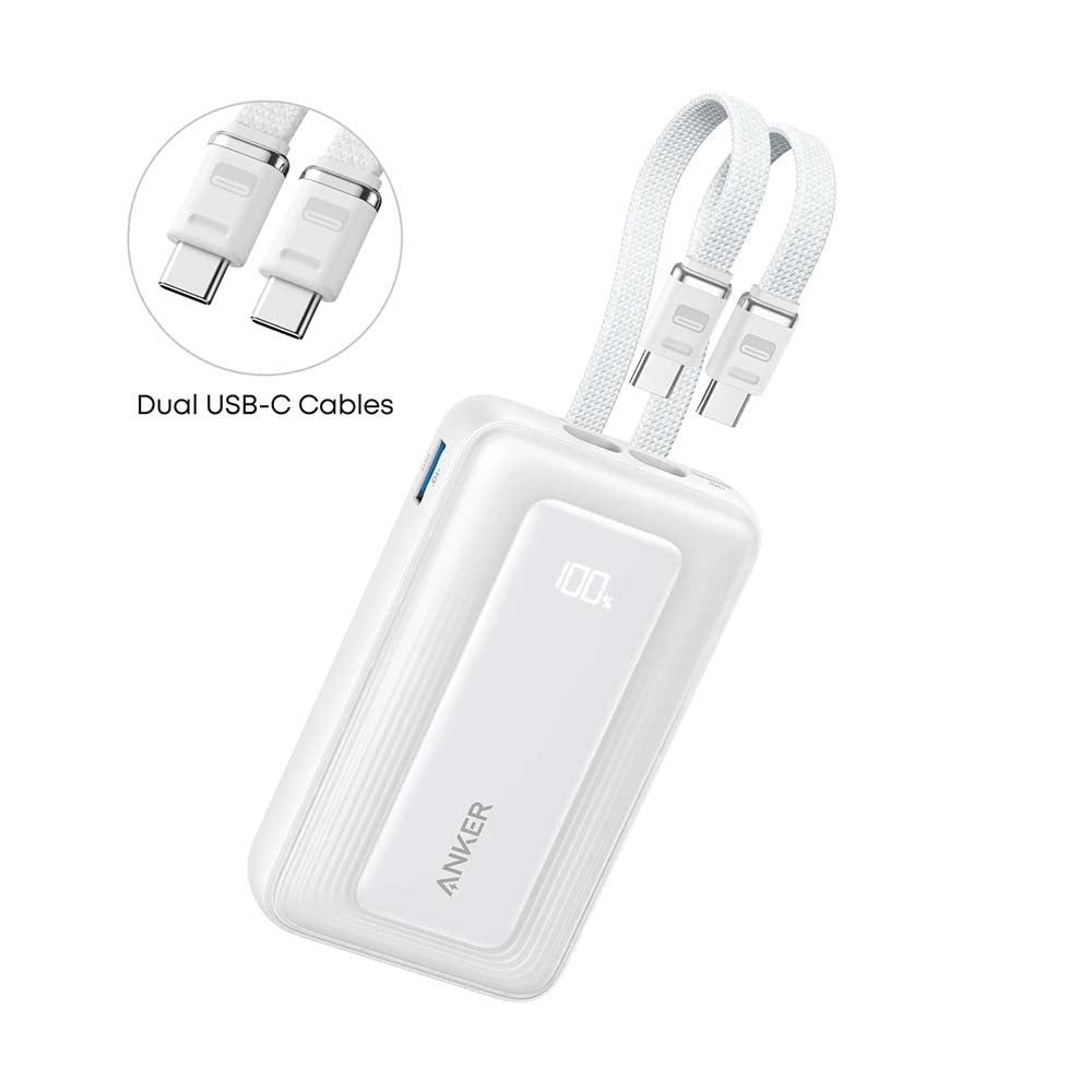 Buy Anker Zolo Power Bank 10000mAh 35W Built-In Dual Type-C White from Vmart in Pakistan