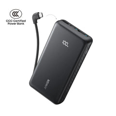 Buy Anker Zolo Powerbank 20000mAh 22.5W Fast Charging Power Bank with Built-in USB-C Cable Black from Vmart in Pakistan