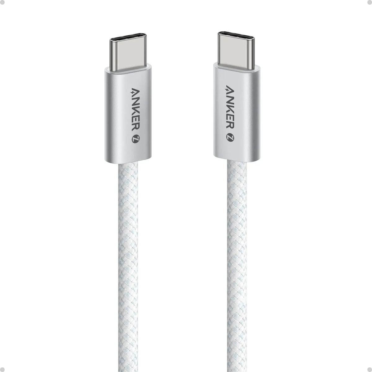 Buy Anker Zolo USB C to USB C 240W Braided Fast Charging Cable 1.5m White from Vmart in Pakistan