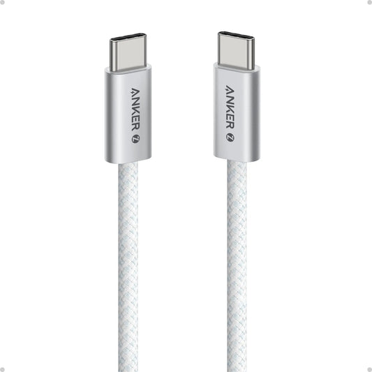 Buy Anker Zolo USB C to USB C 240W Braided Fast Charging Cable 1.5m White from Vmart in Pakistan