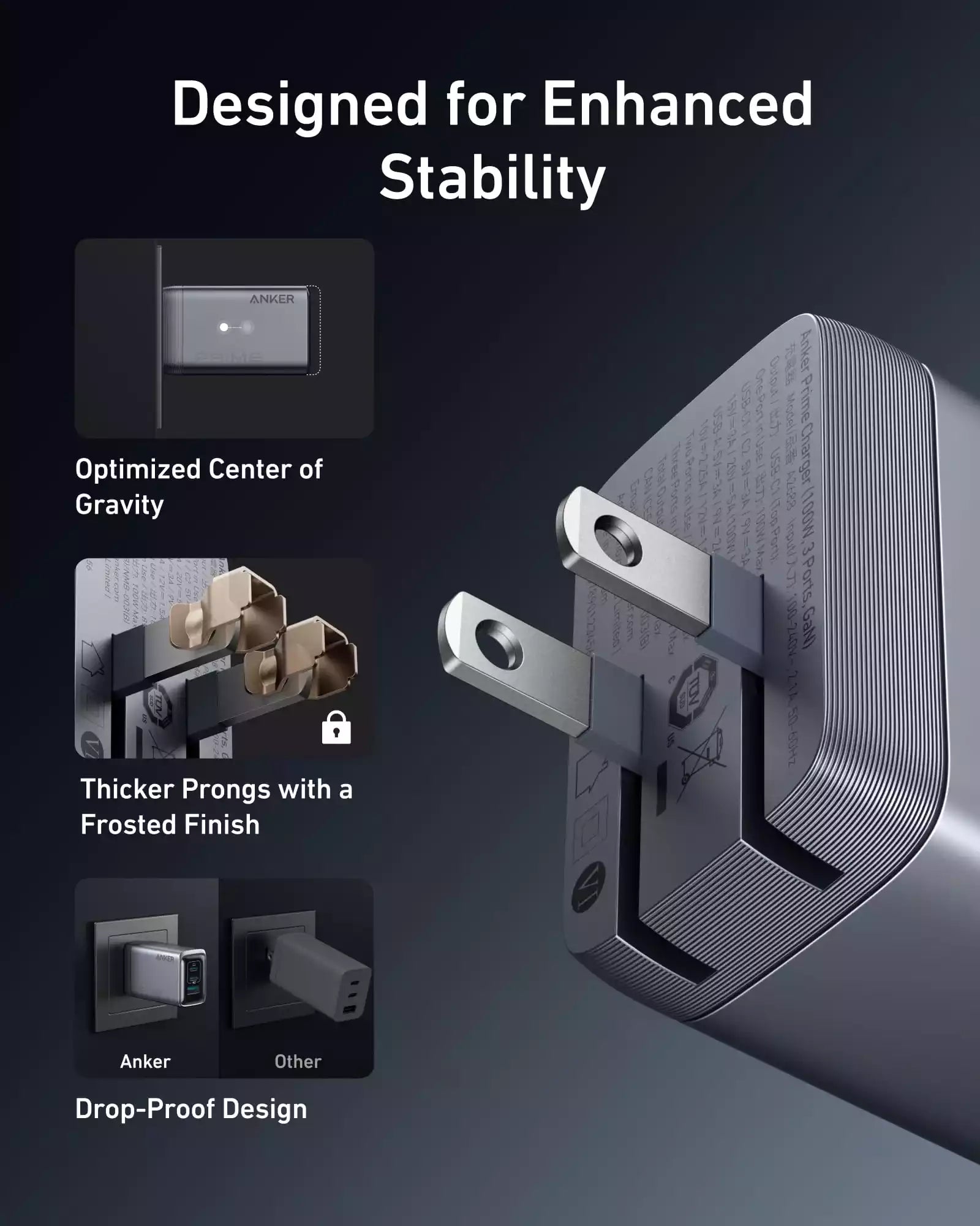 Buy Anker Prime Charger (100W 3 Ports GaN) from Vmart in Pakistan