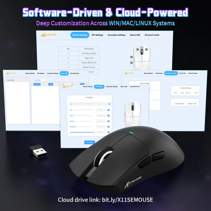 Buy Attack Shark X11SE Wireless Gaming Mouse Black from Vmart in Pakistan