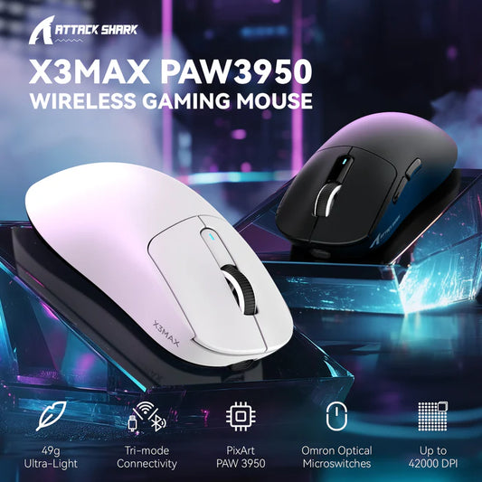 Buy Attack Shark X3 Max PAW3950 Wireless Gaming Mouse Vmart in Pakistan