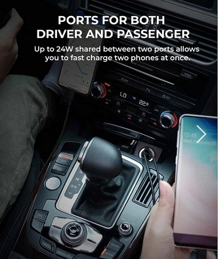 Buy Aukey CC-A3 PD Metal Dual Port 30W Fast Car Charger with PPS &amp; QC 3.0 from Vmart in Pakistan