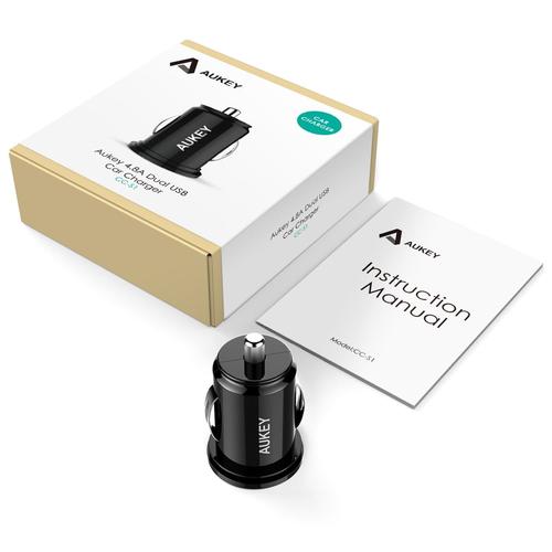 Aukey CC-S1 Universal True AiPOWER 24W 4.8A Dual Port Car Charger