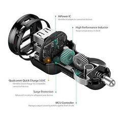 Aukey 3-Port Car Charger With Quick Charge 3.0