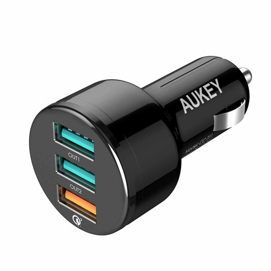 Buy Aukey 3-Port Car Charger With Quick Charge 3.0 from Vmart in Pakistan