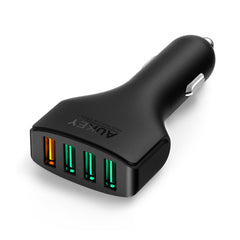 Aukey Quad Port Car Charger With Quick Charge 3.0