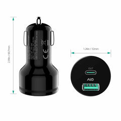 Aukey USB-C Car Charger With Power Delivery